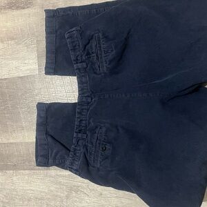 Vtg LL Bean Pants Mens 40X32 Blue Corduroy Straight Leg Elastic Waist Baggy Y2K